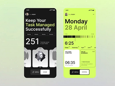 Task management app | Project management app | App UI Design animation app management mobile app notion organize product product design project saas task tasks tracing app tracking ui ui design ux ux design vintage