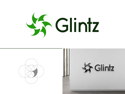 Glintz Logo branding decoration logo floral logo flower logo glintz logo green logo icon identity leaf logo logo logo design logotype plant logo rose logo spring logo typography vector