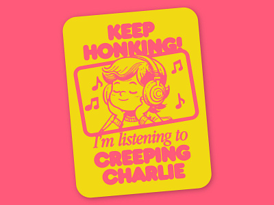 Keep Honking! illustration music sticker