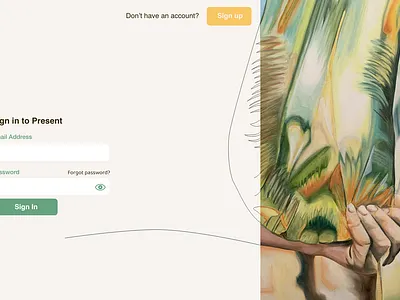 Primary sign in page concept balloon painting sign in