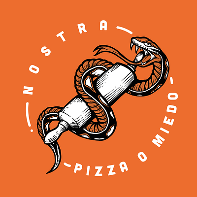 Symbol Illustration - Nostra Pizza branding graphic design illustration logo sign snake tattoo