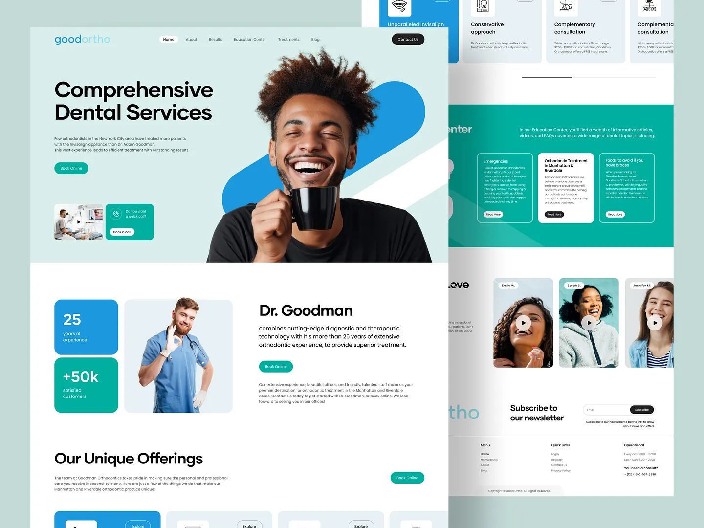 Modern Dental Clinic Website Design for Enhanced User Experience