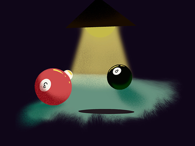 Scratch 2d animation 8 ball after effects animation billiards cue ball frame by frame illustration pool pool ball procreate
