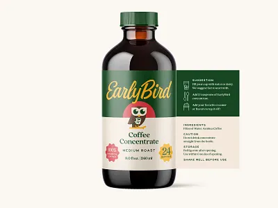 EarlyBird Coffee bird branding coffee espresso morning owl packaging rising sun