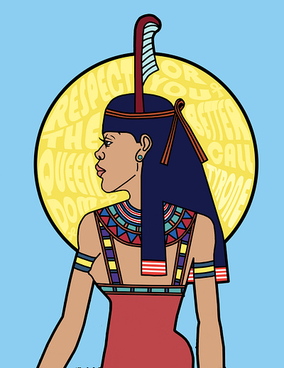 Erykah Badu as Isis Illustration hieroglyphics hip hop illustration musid