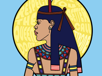 Erykah Badu as Isis Illustration hieroglyphics hip hop illustration musid