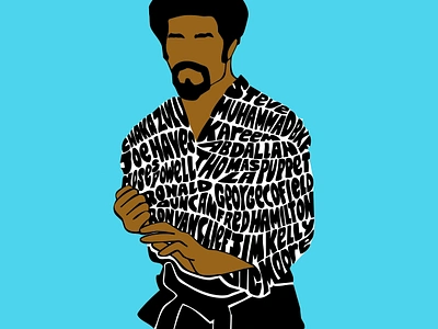 Black Kung Fu Heroes Illustration hip hop illustration minimalist typography