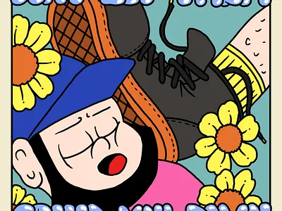 TURU. DON'T LET THEM GRIND YOU DOWN. branding cartoon cartoon poster cute cartoon design graffiti graphic design illustration poster turu always