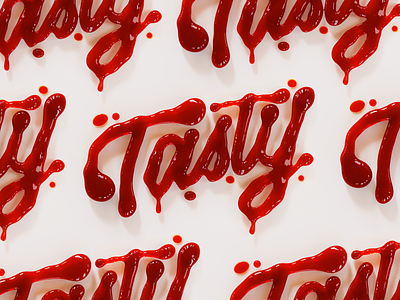 Tasty 36daysoftype 3d graphic design illustration lettering