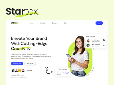 Startex-Saas Web Design figma saas saas design saas landing page saas product saas web design startex saas ui design uiux web design website