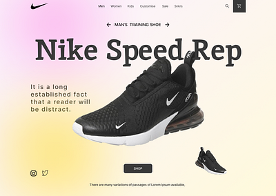 NIKE TRAINIG SHOE branding graphic design illustration shoe ui ui design uiux web design