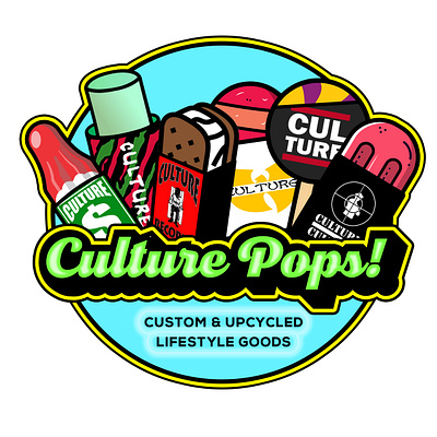 Culture Pops Logo Illustration (Hip Hop) brand identity branding graphic design hip hop illustration logo