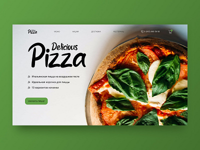 Concept for a pizzeria design ui ux