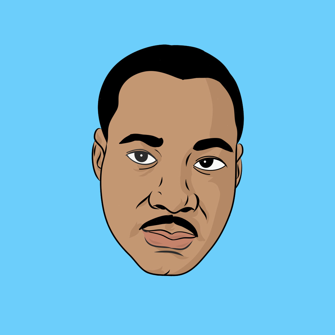 MLK Headshot Illustration by Mick Robinson on Dribbble