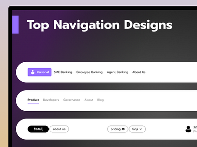 Top Navigation Design | Pt. 1 | Mohit Gopal design navigation design topnav ui ux design