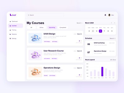 Learning platform - Web app design ui ux 网页设计