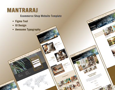 MANTRARAJ - Ecommerce Shop Website Template figma typography ui website template