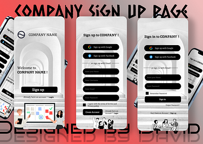 UI/UX designing for Sign up page dailyui design illustration logo ui ux