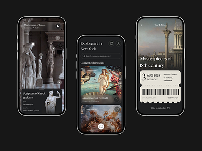 AI-Powered Art Gallery App ai app ar art gallery mobile design ui ux