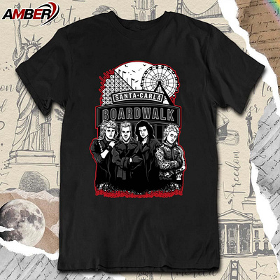 2024 Boardwalk the lost boys Santa Carla black and white art t-s