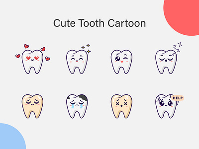 Cute Tooth Cartoon background