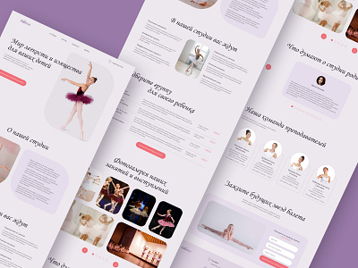 landing page for ballet studio ballerina ballet dance design ui ux