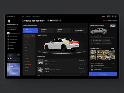 AI Insurance ai ai insurance ai insurance platform artificial intelligence automotive car car ai car app dark theme design insurance machine learning site system vehicle web web design website