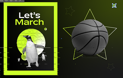 Let's March 3d animation branding graphic design logo motion graphics ui