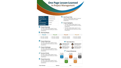 One Page Lesson Learned in Project Management PowerPoint Templat creative powerpoint templates kridha graphics powerpoint design powerpoint presentation powerpoint presentation slides powerpoint templates presentation design presentation template