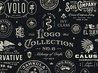 Logo Collection No.6 - The Grand Release brand identity branding graphic design illustrations logo logo collection logo design logofolio logolockup vector vintage logo
