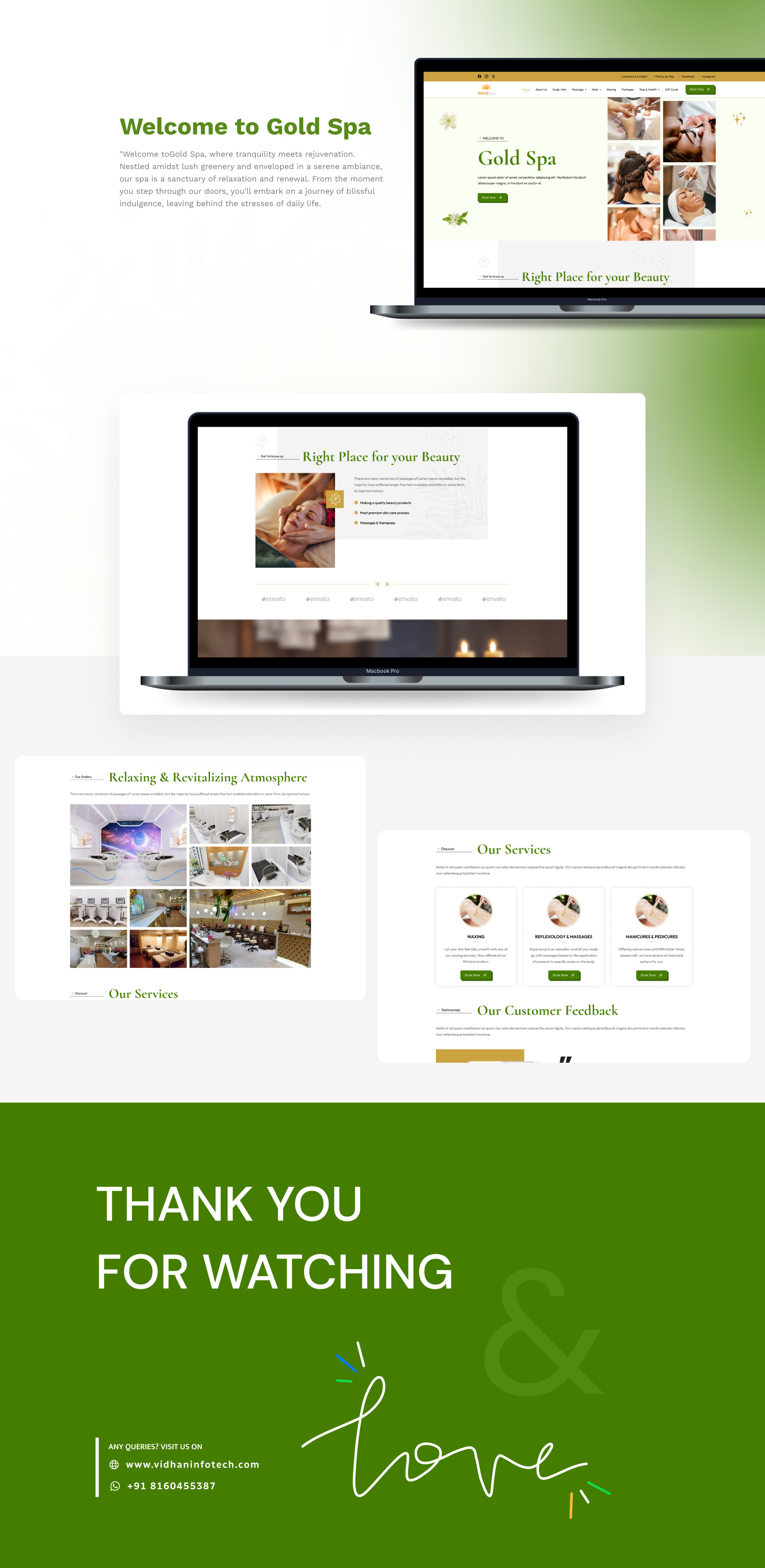Gold Spa & Beauty Website 2024 beauty concept design figma spa ui