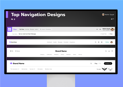 Top Navigation Design | Pt. 2 | Mohit Gopal design figma ui design ux