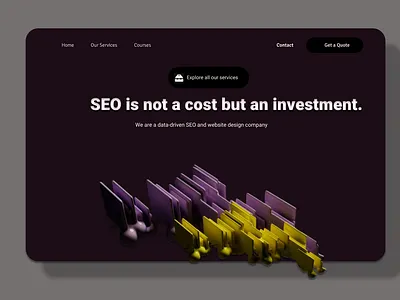 SEO Services Site minimal search engine seo ux design website ui