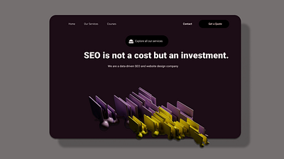 SEO Services Site minimal search engine seo ux design website ui