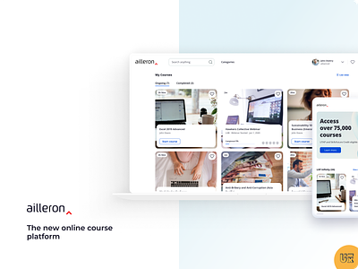 The new online course platform concept ailleron e commerce graphic design modern design nice design online course online platform product design ui ux