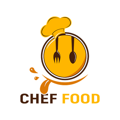 Chef food logo branding graphic design illustration logo vector