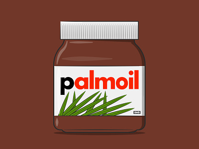 Palmoil Pot chocolate food graphic design illustration junk food nut sugar vector vector art vector illustration