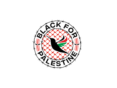 Black For Palestine black logo logo design palestine