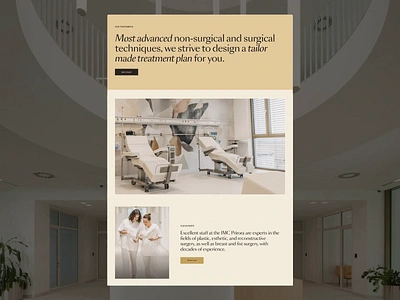 Priora International Medical Center art direction branding design layout minimal neutral typography ui web web design website