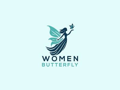 Women Butterfly Logo beautiful women bird women brand butterfly butterfly women distinguished elegant female feminine healthy women makeup massage meditation nature women refined spa women butterfly logo women leaf women logo womenly