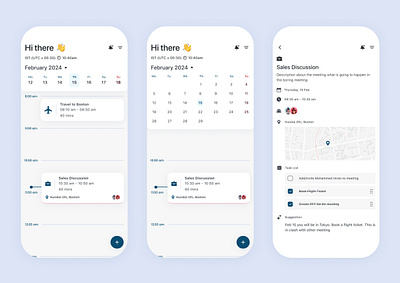 ✨ Sneak peek at my new calendar app design! appdesign calanderapp feedbackneeded minimal organizationtools productivity timemanagement ui