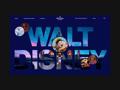 Walt Disney | Corporate Website Redesign animation design ui ux web