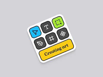 Creating art art clean design figma flat illustration minimal sticker