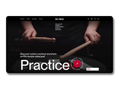 VIC FIRTH | E-commerce redesign animation design ui ux web