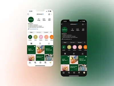 Branding, Food Delivery SoMe brand identity branding dark mode eco food eco friendly food food delivery graphic design graphic identity organic social media some ui