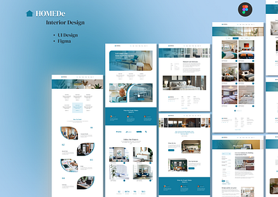 HomeDe - Interior Design Website Template figma ui website template