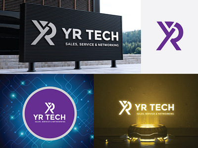 YR TECH LOGO DESIGN. adobe branding design graphic design illustration logo typography