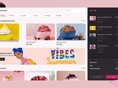 Ice cream shop design onlineshop shoot ui ux