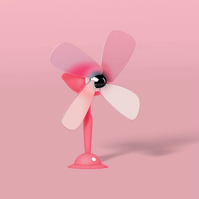 Flamingo Fan 🦩❄️ 3d animation appliance bird blade cool fan flamingo interactive motiondesign pink spline