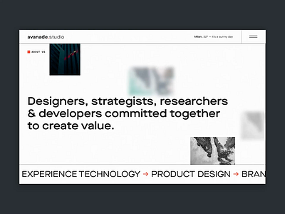 Avanade.Studio - Transition Page animation branding design transition ui ui design website website design